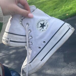 WHITE PLATFORM CONVERSE